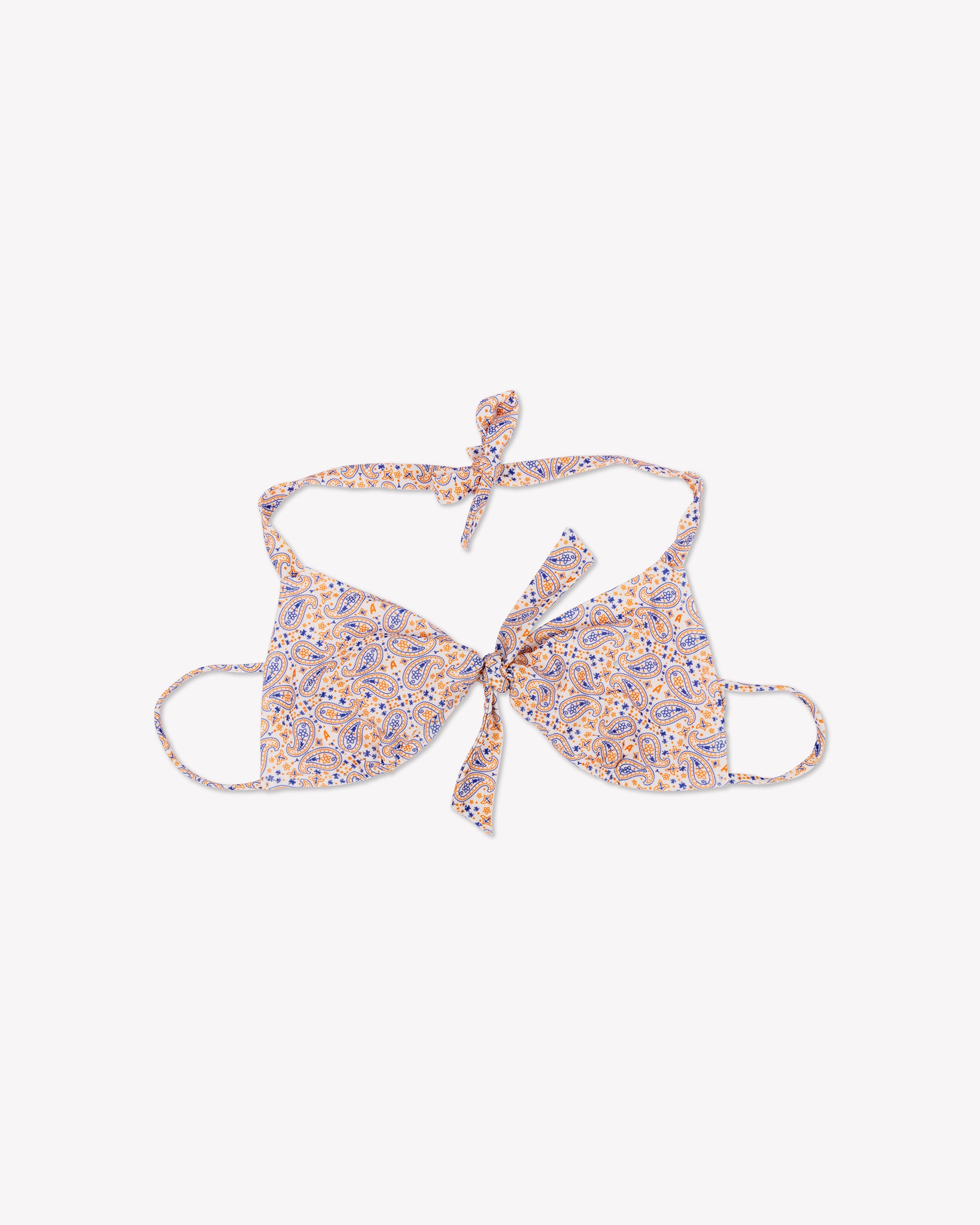 Aperol Paisley String Bikini Top
